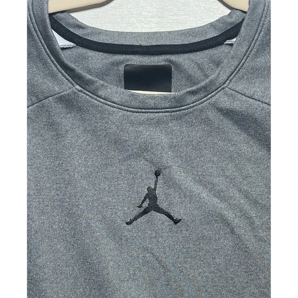Jordan Mens XXL Gray Jumpman Performance Crewneck Sweatshirt Kangaroo Pocket